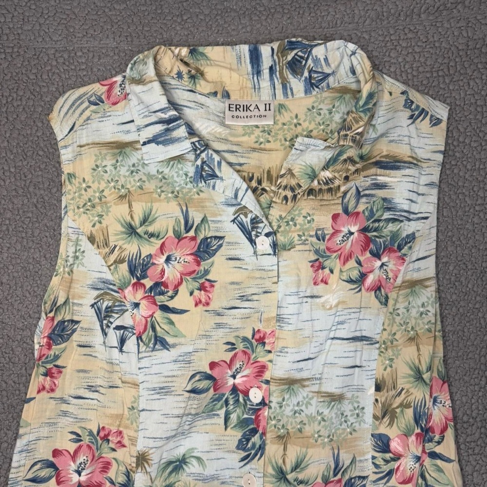 Erika 2 Collection Long Dress Floral Beach Dress Size Large Womens Summer Dress